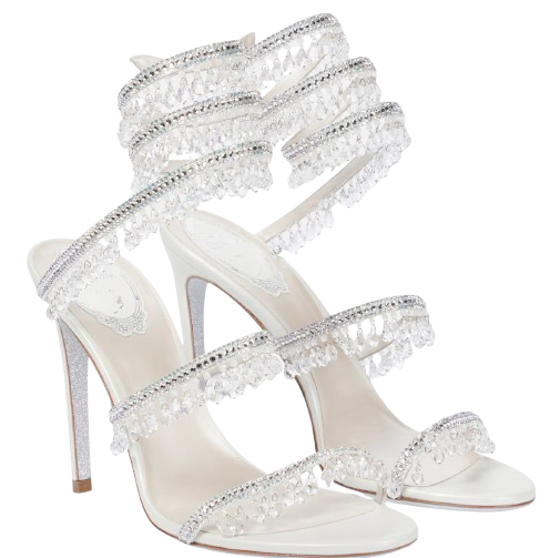 Rene Caovilla Silver Chandelier Sandals