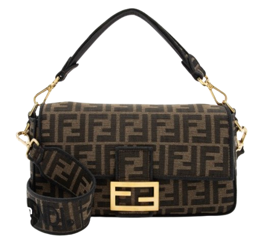 Fendi Large Canvas FF Baguette Bag