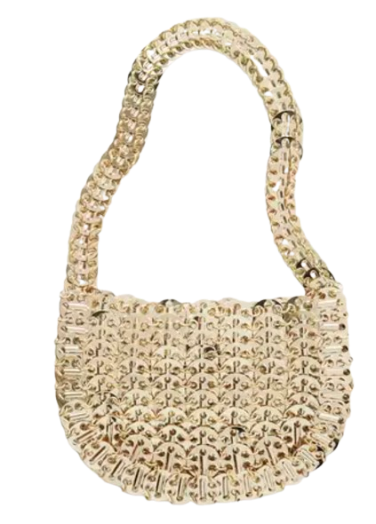 Paco Rabanne Gold Metal Chain Evening Bag