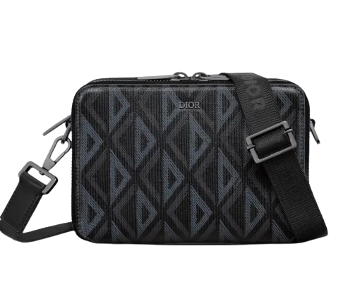 Dior Black CD Diamond Messenger Pouch