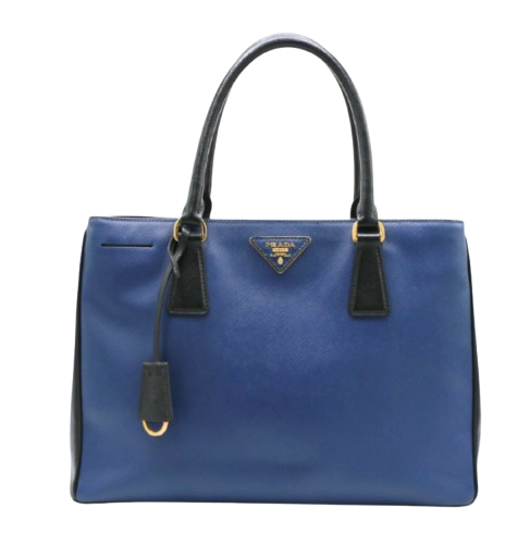 Prada Medium Blue Saffiano Lux Tote