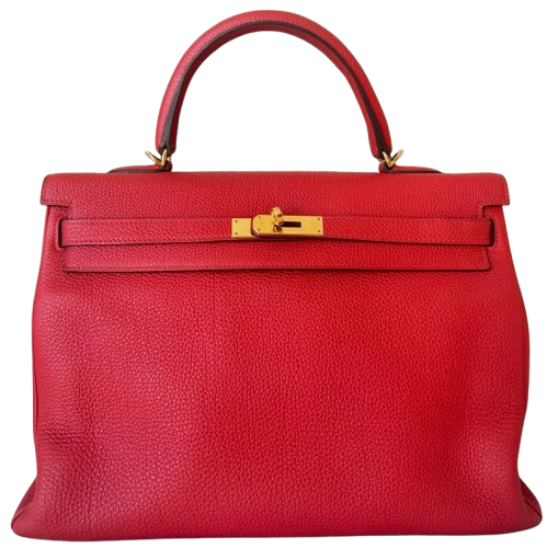 Hermes Hermès Geranium Togo Leather Kelly 35cm