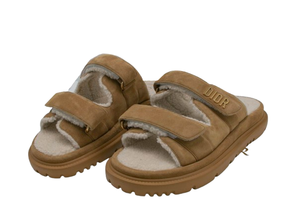 Dior Dioract Beige Goatskin Sandals