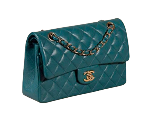 Chanel Teal Green Medium Quilted Flap Bag