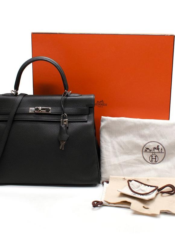 Hermes  Black Togo Leather Kelly 32 - Full Set 2016