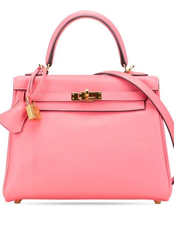 Hermes Rose Lipstick Swift Kelly II Retourne 25