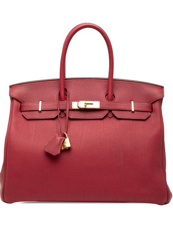Hermes Red Togo Birkin Retourne 35