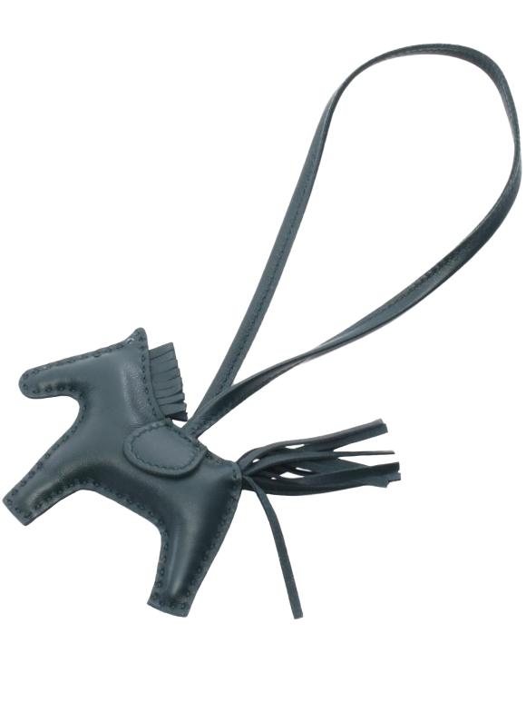 Hermes Malachite Milo Lambskin Grigri Rodeo Bag Charm PM