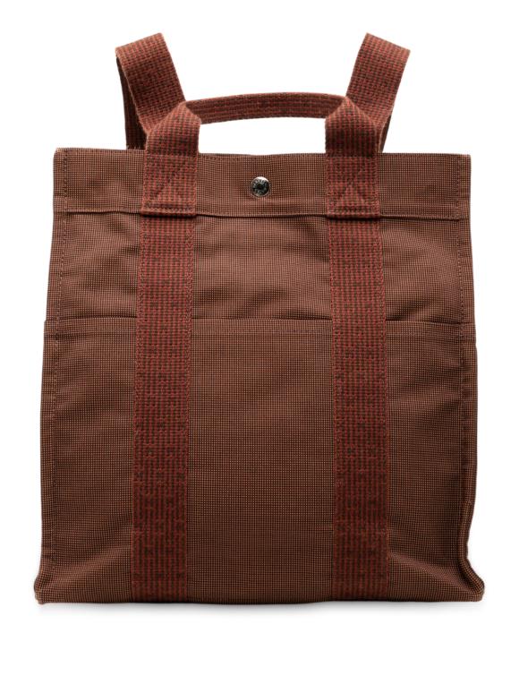 Hermes Brown Canvas Herline Backpack PM