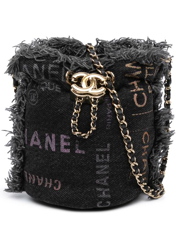 Chanel Mini Denim Mood Bucket with Chain