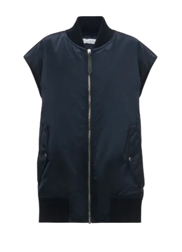 JW Anderson Marine Blue Bomber Gilet Jacket