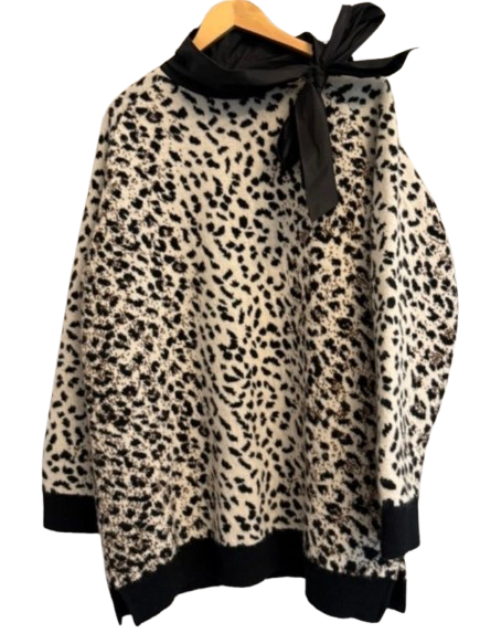 Valentino  Leopard Jacquard Wool-Blend Jumper