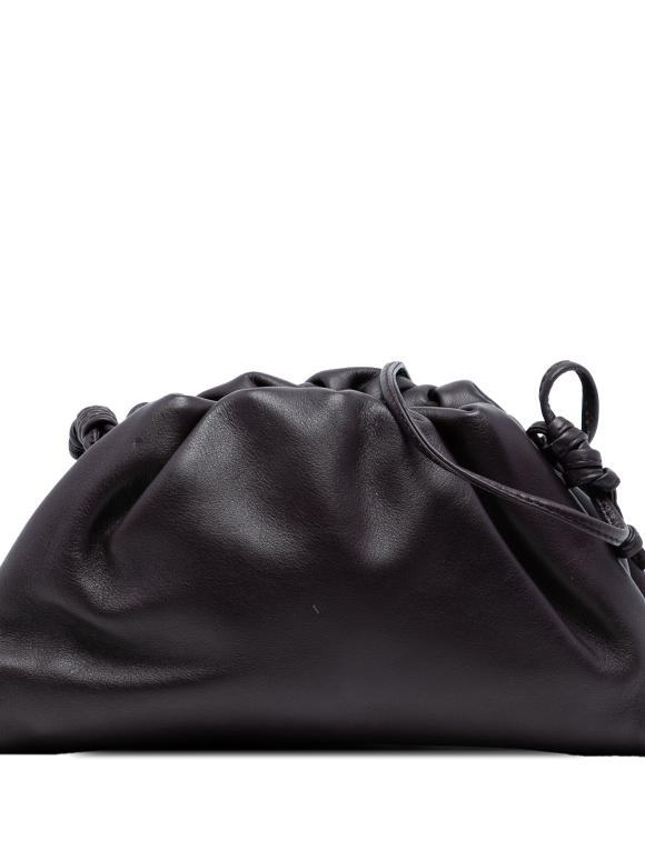 Bottega Veneta Deep Purple  Lambskin The Mini Pouch Crossbody