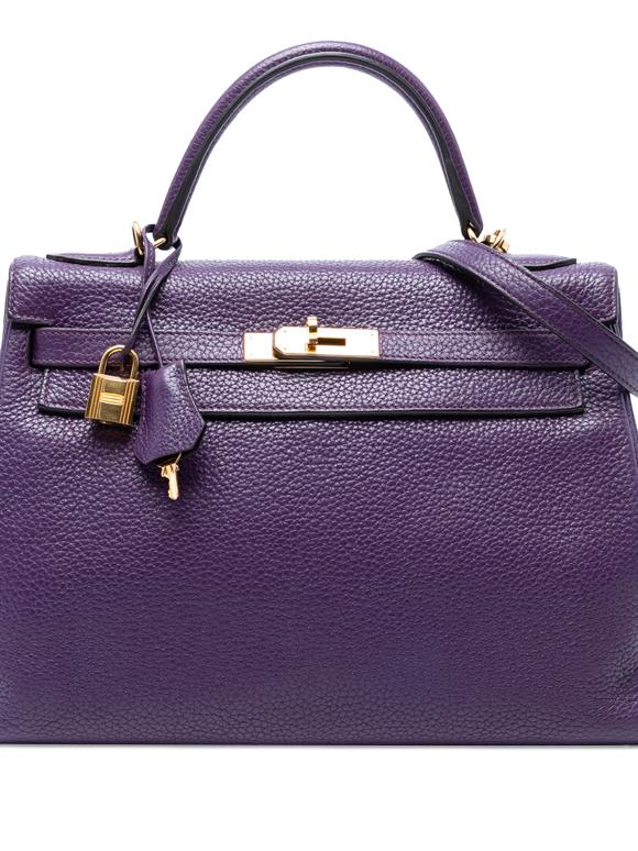Hermes Ultra Violet Togo Kelly II Retourne 32
