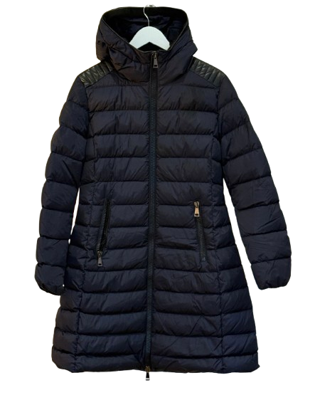 Moncler Navy Flammette Long Down Coat