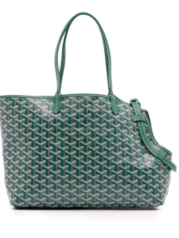 Goyard Green Goyardine Chien-Gris Pet Carrier