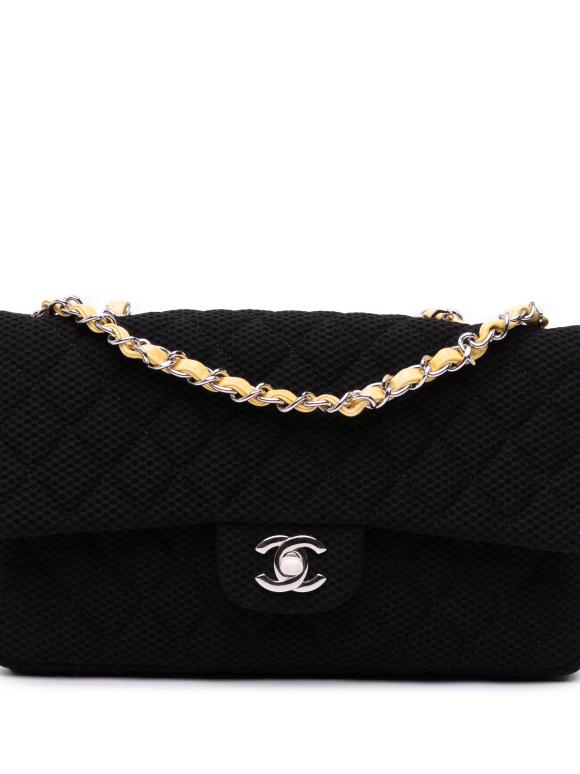 Chanel Black Medium Classic Mesh Single Flap