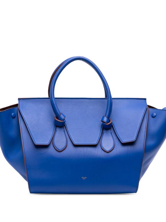 Celine Blue  Smooth Medium Calfskin Tie Knot Tote