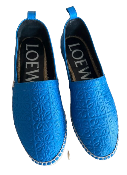Loewe Blue Leather Espadrilles