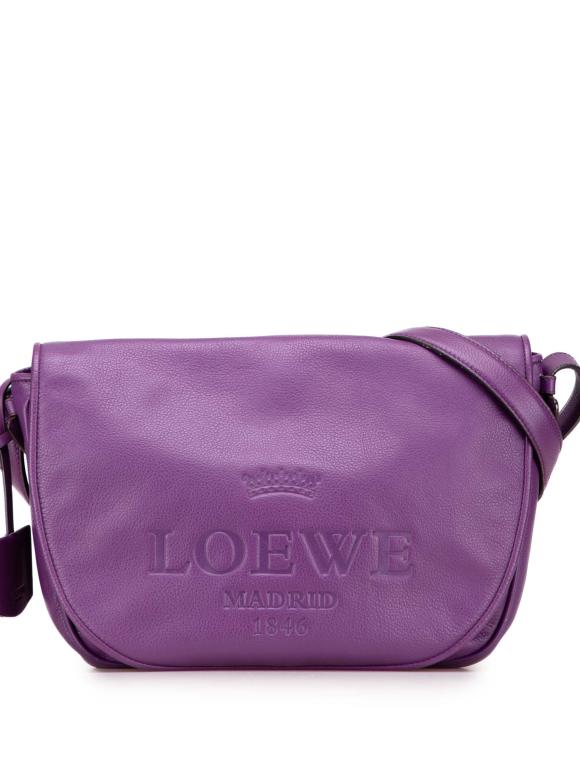 Loewe Purple Leather Heritage Crossbody