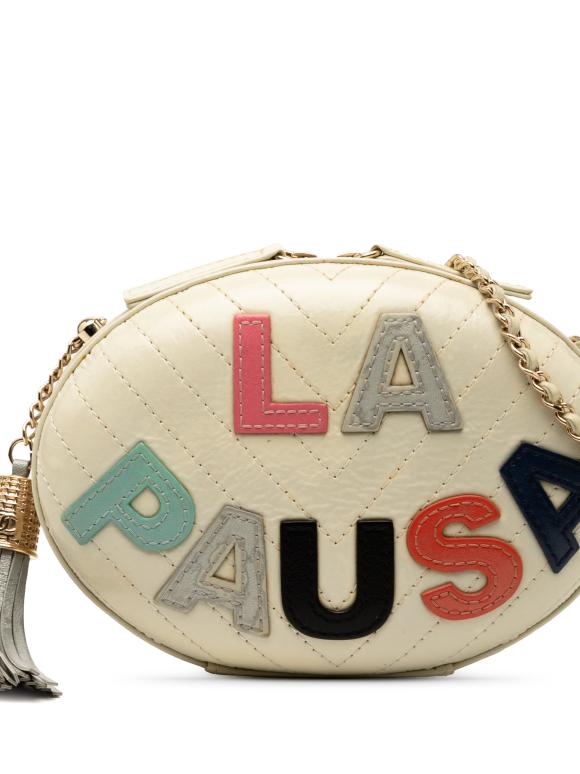 Chanel White Lambskin La Pausa Bag