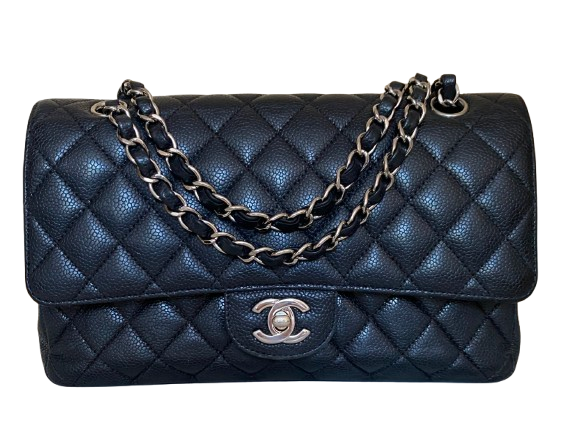 Chanel Medium Black Classic Caviar Double Flap Bag