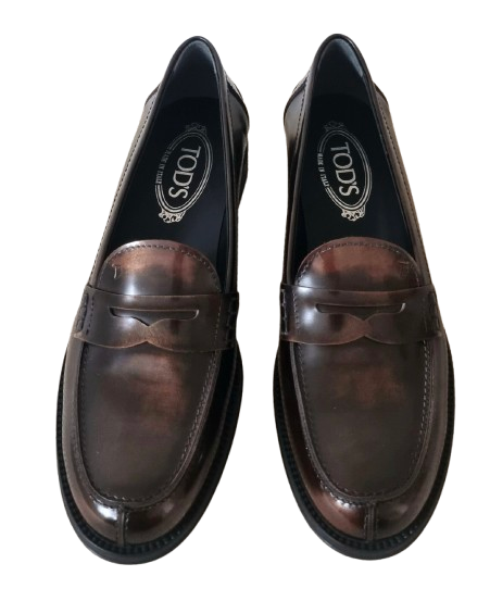 Tod's Brown Mocassino Penny Loafers