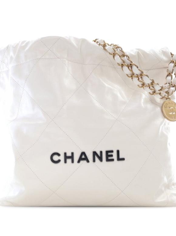 Chanel White Small Goatskin 22