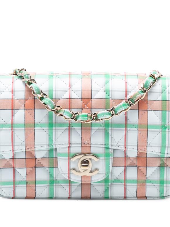 Chanel Check Mini Rectangular Classic Printed Calfskin Single Flap