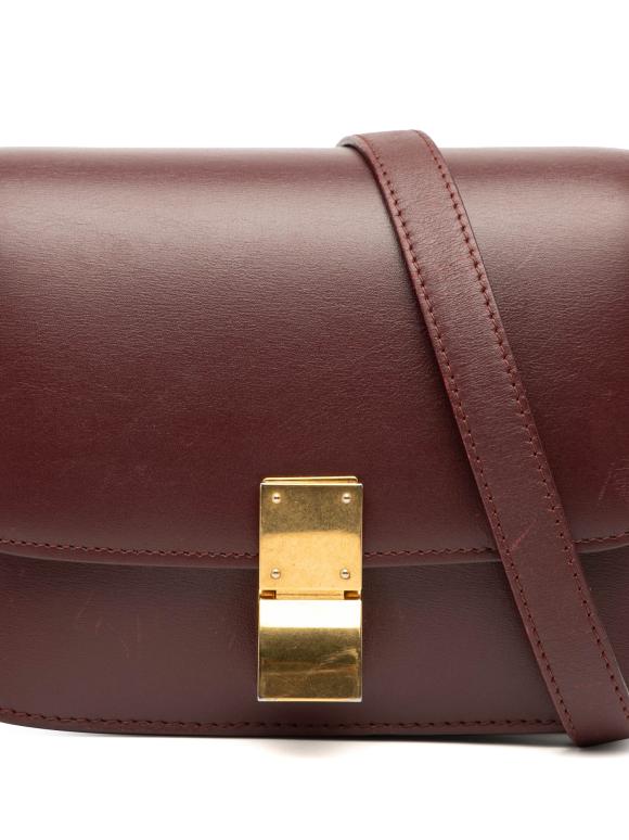 Celine Oxblood Small Calfskin Classic Box