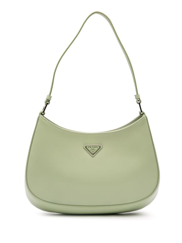 Prada Pea Green Spazzolato Cleo Shoulder Bag