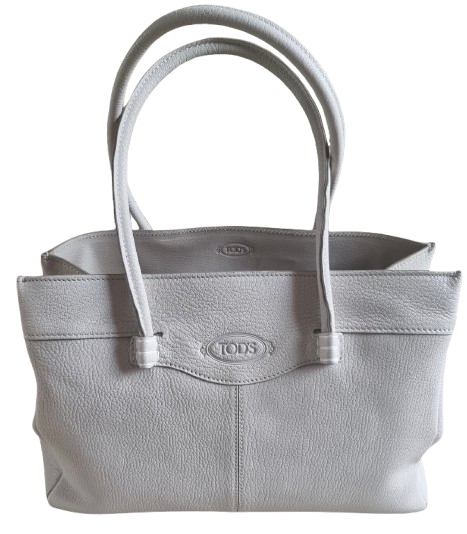 Tod's Off White Mocassino Leather Bag