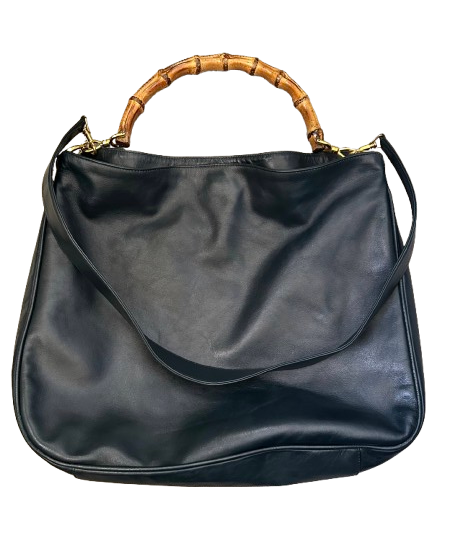 Gucci Navy Blue Leather Tote Bag