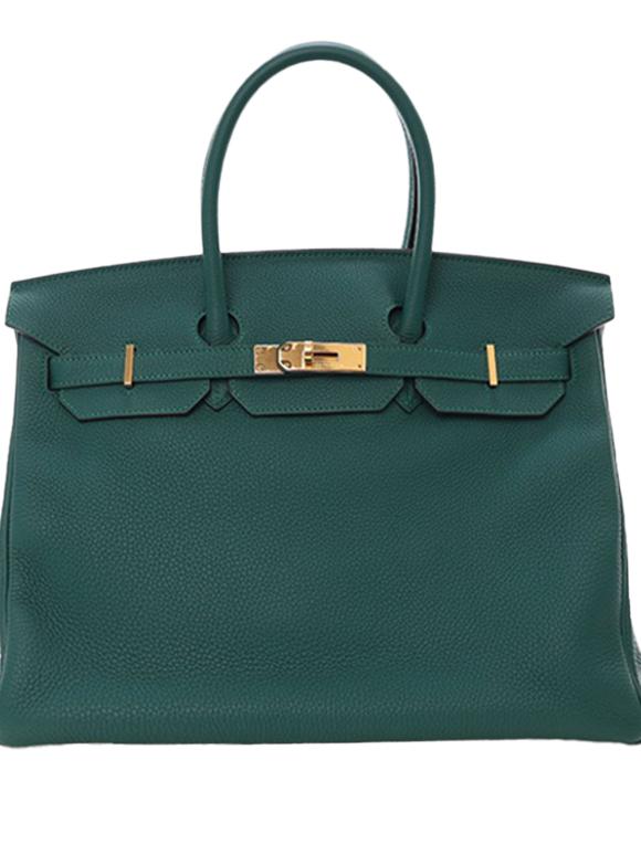 Hermes Malachite Togo Birkin Retourne 35