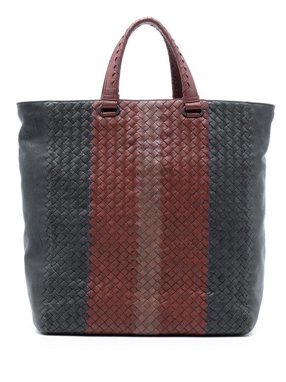 Bottega Veneta Grey Tricolor Nappa Intrecciato Convertible Tote