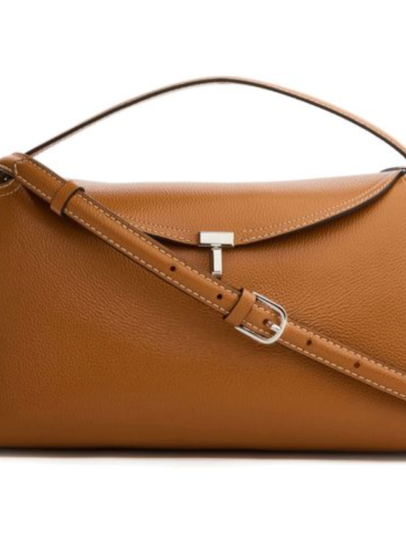 Toteme Totême T-Lock Tan Grained Leather Bag