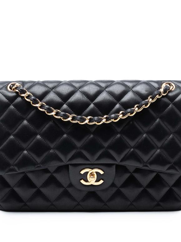 Chanel Black Jumbo Classic Lambskin Double Flap
