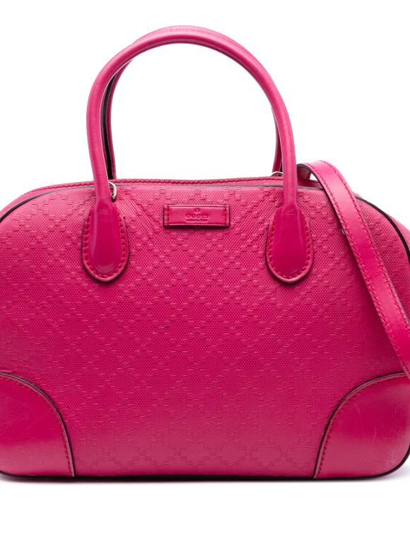 Gucci Pink Diamante Bright Leather Satchel