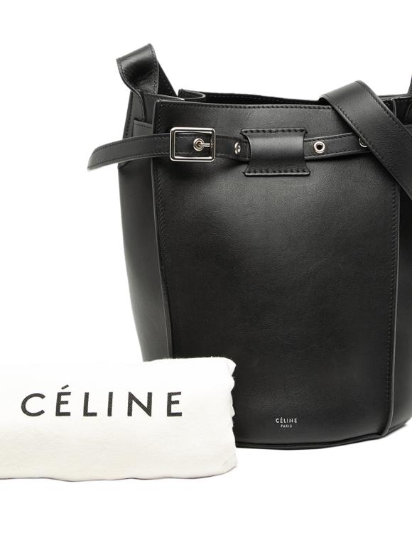 Celine Black Nano Leather Big Bag Bucket Crossbody
