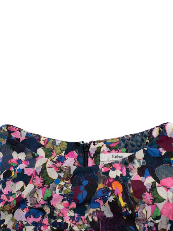 Erdem Floral Print Short-Sleeve Sheath Dress