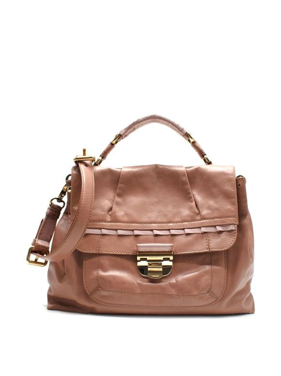 Nina Ricci Leather Shoulder + Top-Handle Bag