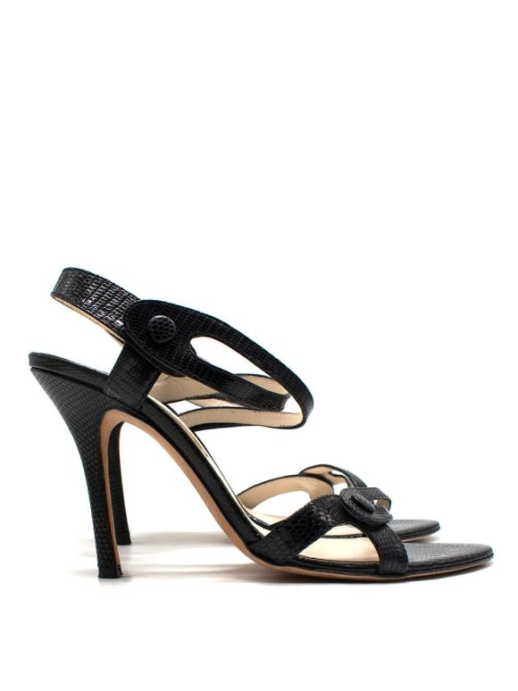 Rupert Sanderson black strappy high-heel sandals