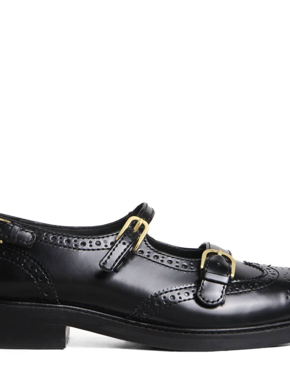 Sandro Paris Leather Mary Jane Derby Shoes