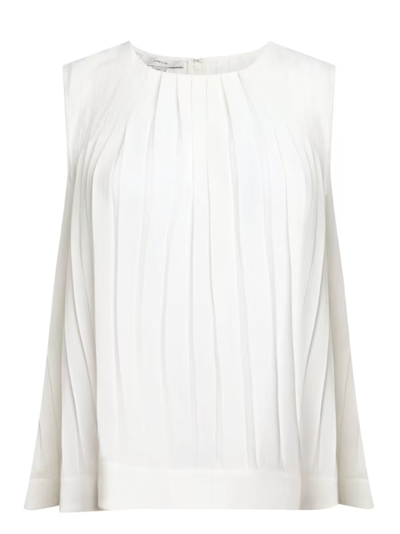 Vince Pleated Sleeveless Top