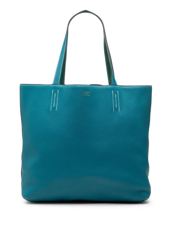 Hermes Blue Izmir And Malachite Clemence Double Sens 45