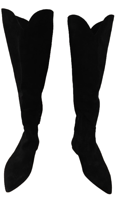 Ralph Lauren Polo Long Black Suede Boots