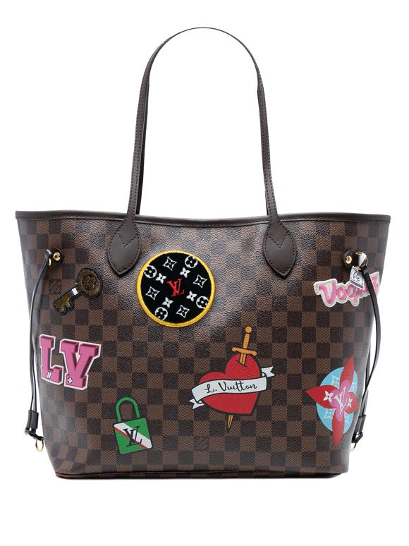 Damier Ebene Neverfull Patches MMLouis Vuitoon Coated Canvas