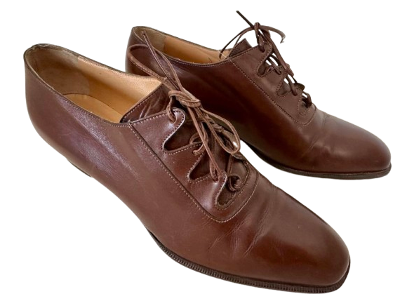 Hermes Vintage Tan Leather Brogues