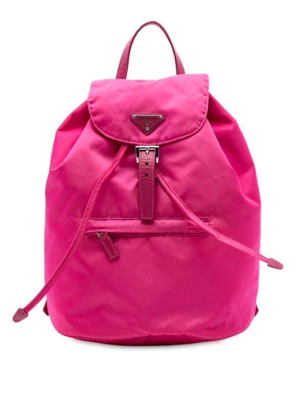 Prada Pink Tessuto Drawstring Backpack
