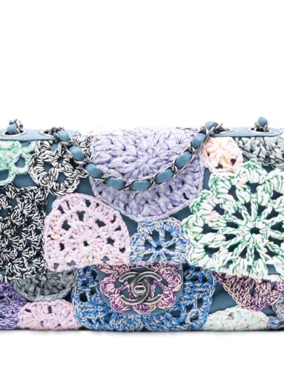 Chanel Multi Small Crochet Cotton Paris-Seoul Crochet Work Flap